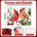 Christmas Paint by Numbers Kit for Adults Cardinal Paint by Number for Adults Beginner, Cardinal Paint by Numbers Art Supplies for Gift Home Wall