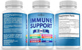 NEW AGE 8 in 1 Immune Support Booster Supplement with Echinacea, Vitamin C and Zinc 50Mg, Vitamin D 5000 IU, Turmeric Curcumin & Ginger, B6,