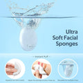 50-Count Compressed Facial Sponge, GAINWELL White Cellulose 100% Natural Cosmetic Spa Sponges for Facial Cleansing, Exfoliating Mask, Makeup