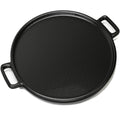 Home-Complete Cast Iron Pizza Pan, Even-Heating Cast Iron Cookware, 14” | Round Pizza Pan for Oven, Stovetop, Grill, or Campfires, Nonstick