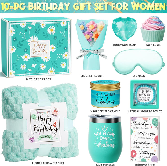 Birthday Gifts for Women Friendship, Unique Happy Birthday Gifts Basket for Mom 