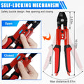 Fishing Crimping Tool Kit, High Carbon Steel Fishing Crimping Pliers Wire Rope Leader Crimping Tool with 500pcs Fishing Crimp Sleeves Beads Set, 4