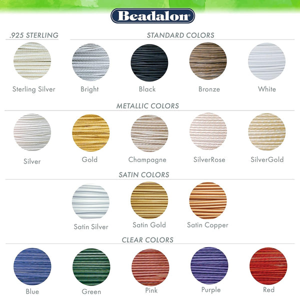 Beadalon 7 Strand Stainless Steel Bead Stringing Wire, 0.018 in / 0.46 mm, Satin Gold, 100 ft / 31 m Satin Gold .018 in / 0.46 mm , 100 ft / 31 m