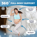 PILLANI Cooling Pregnancy Pillows for Sleeping – 57-Inch Maternity Pillow for Pregnant Women with Removable Washable Cover – Support for Back,
