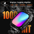AMAZTIM GPS Smart Watch for Men, 6 Satellite Positioning, Compass, Stainless Steel Body, 50M Waterproof, 480mAh Extra-Large Battery, Answer/Make