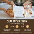 Nectar & Nest Reusable Bread Bags for Homemade Bread (2 Pack) - XL Cotton Beeswax Bags, Sourdough Bag, Beeswax Bag, Sourdough Storage