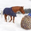Fabbay 4 Pcs Slow Feed Hay Net Feeder Hay Bag for Horses Slow Feeder 40 Inch Length with 2 Inch Holes Hanging Horse Feed Net for Goat Cattle