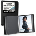 Dunwell Photo Album 8x10 (Black) with Black Mounting Paper, 8 x 10 Photo & Art Portfolio Presentation Book, 24 Clear Sleeves, Each Shows 48 Pages,