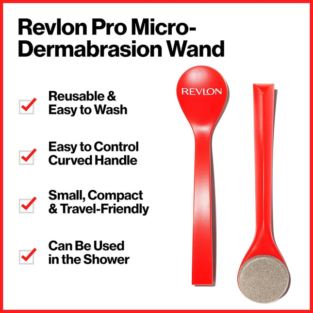 Revlon Microdermabrasion Wand, Gently Exfoliate Skin with Real Diamond Grit, 1 C
