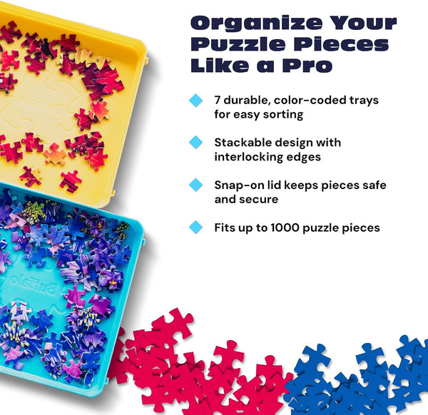 Buffalo Games - Puzzle Sorting Trays - 7 Count (Pack of 1) Classic