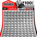 Cabinet Door Bumpers X-Protector 100 PCS Ã¢ÂÂ Small Felt Pads 3/8Ã¢ÂÂ Ã¢ÂÂ Ideal Grey Felt Bumpers Ã¢ÂÂ Self-Adhesive Thick Felt Dots