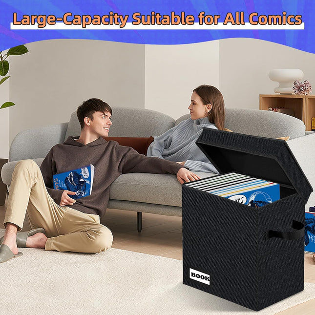 Comic Book Storage Short Box, 11.8" X 9.8" X 7.8", Holds 100-120 Collection Book
