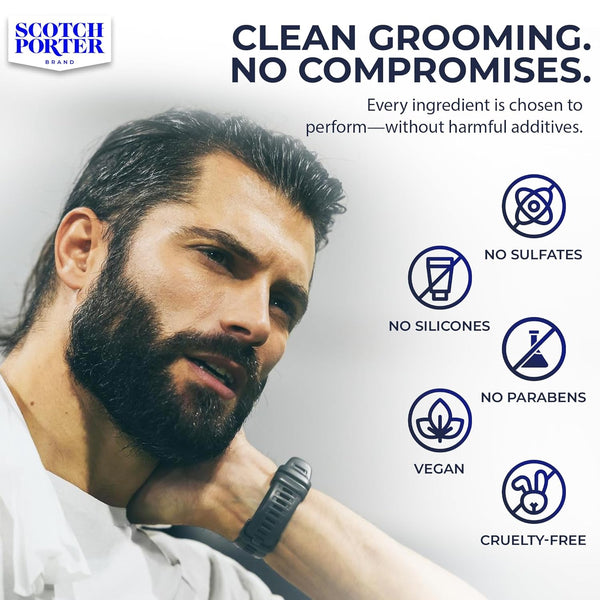 Scotch Porter Conditioning Beard Balm Ã¢ÂÂ Smooth, Shape, Moisturize & Soften Coarse, Dry Facial Hair While Encouraging Growth for a