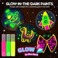 EPUMP Kids Wooden Painting Kit - Glow in the Dark Arts and Crafts Supplies for Girls Boys - Activities for Kids Creative Art Set Birthday Gifts
