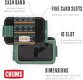 Chums Bandit Bi-Fold Wallet Ã¢ÂÂ Slim RFID Wallet for Men & Women, Reversible Card, ID & Money Holder (Olive/Tan)