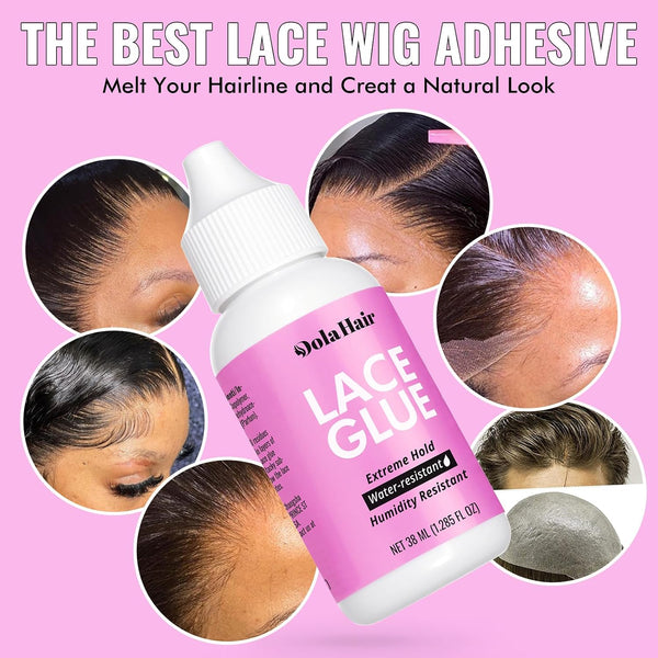 Dolahair Wig Glue Spray for Front Lace Wig Lace Melting Spray for Wigs Melting Spray Lace Bond Spray Lace Glue Kit Wig Install Kit (Melting Spray