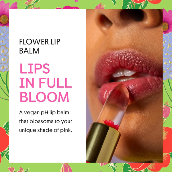 Winky Lux Flower Balm, Ph Lip Balm, Color Changing Lipstick and Tinted Lip Balm Stain, Vegan & Cruelty Free, Hydrate & Plump, Sheer Pink Lipstick,