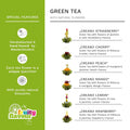 Creano Blooming Tea Gift Set with Glass Teapot 17Oz (500Ml) - Green Tea Fruity Flavoured Tea Flowers in 6 Varieties - Flowering Tea Gift for Easter