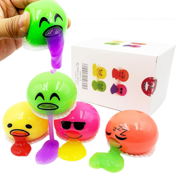 Vomiting Egg Slime Toy - Funny Prank Squeeze Stress Ball Puking Yolk, Novelty Fidget Relief Toy Gag Gift for Kids Adults, Christmas Stocking