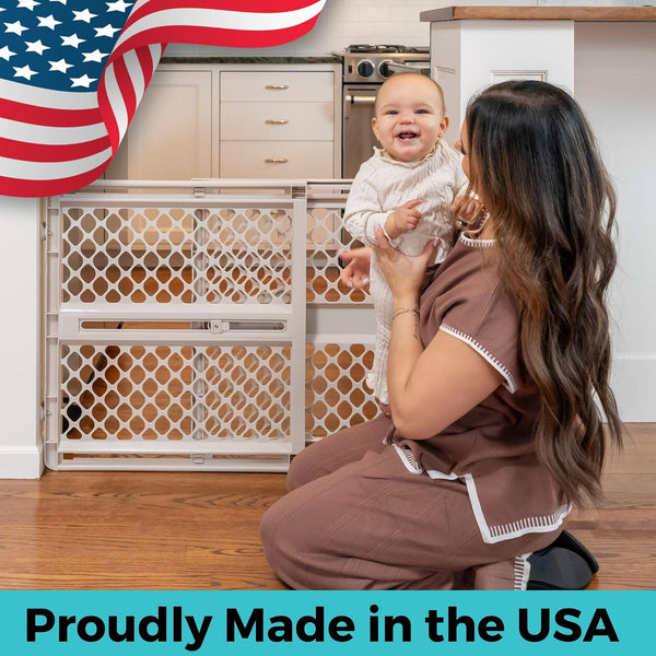 Toddleroo by North States - Supergate Ergo Baby Gate: Plastic Baby Gate for Stairs & Doorways - Adjustable Indoor Safety Gate - Made in USA - 26
