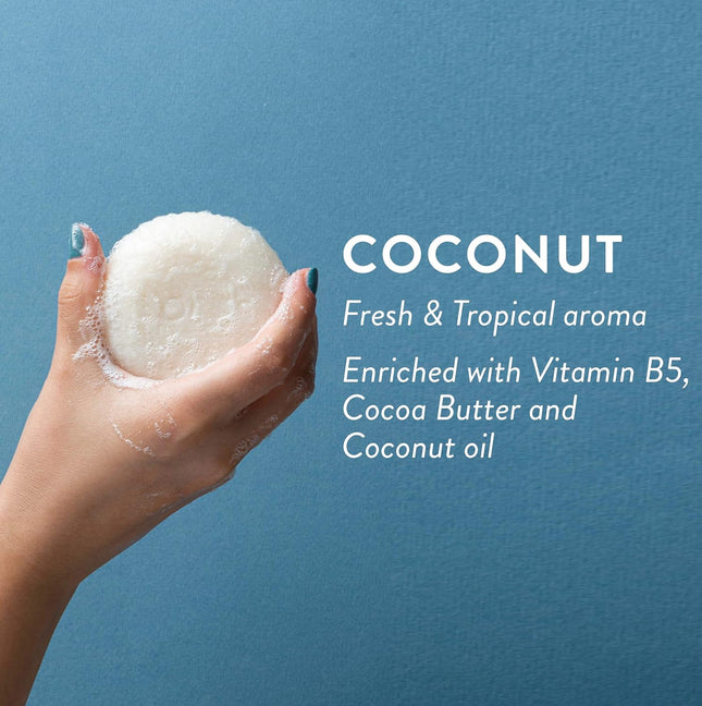LOLE'S Shampoo Bar and Conditioner, 2In1 with Coconut Oil for Normal Hair, Volum