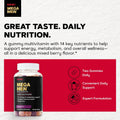 GNC Mega Men Multivitamin Gummy for Men - Energy, Metabolism, & Immune Support, Mixed Berry, 120 Count 120 Count (Pack of 1)