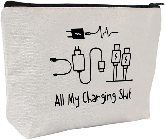 All My Charging shit bag,Fun and versatile bag with charger graphics, teenage bo