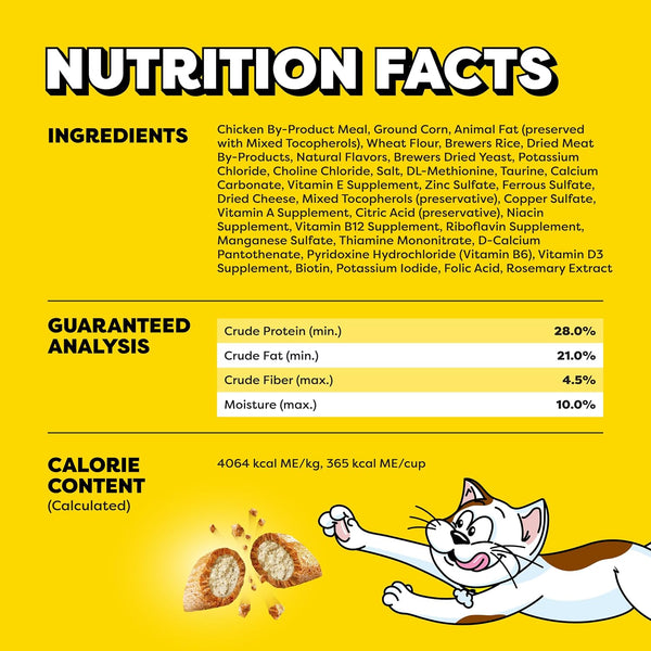 Temptations Jumbo Stuff Crunchy & Soft Cat Treats, Chicken, 14 oz | 100% complete & balanced for adult cats, under 2 calories per treat, bigger