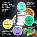 Aromatherapy Shower Steamers Gift Set – Mint, Eucalyptus, Sandalwood, Lavender – Essential Oil Vapor Shower Tablets, Individually Wrapped Melts,