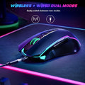 Redragon Gaming Mouse, Wireless Mouse Gaming with 8000 DPI, PC Gaming Mice with Fire Button, RGB Backlit Programmable Ergonomic Mouse Gamer,