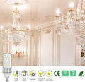 E12 LED Bulbs, 12W Chandelier Light Bulbs 6000K Daylight White, 1200LM 100W Equivalent Non-Dimmable, PC Aluminum Shell, 3 Pack Daylight-12w