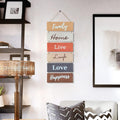 Hanging Wall DÃÂ©cor Sign - Welcome Vertical Wall Art Decorations, Rustic Home Accessories for Living Room, Bedroom, Family, Dining, and Kitchen,