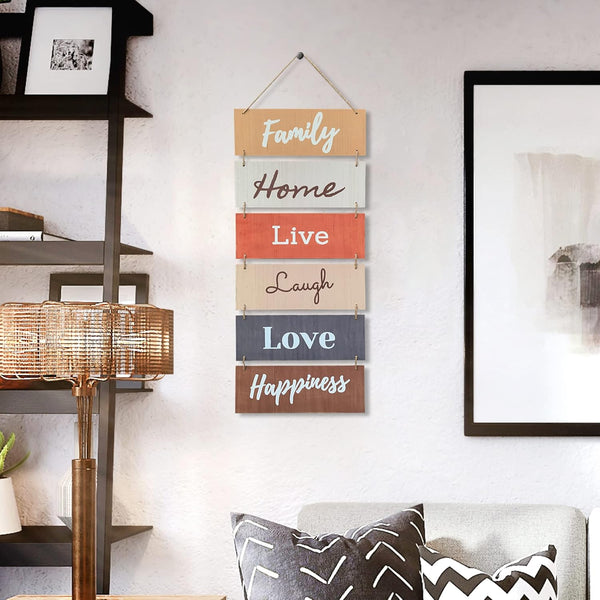 Hanging Wall DÃÂ©cor Sign - Welcome Vertical Wall Art Decorations, Rustic Home Accessories for Living Room, Bedroom, Family, Dining, and Kitchen,