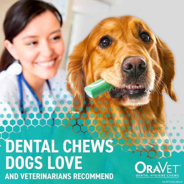 ORAVET Dental Chews for Dogs, Oral Care and Hygiene Chews (Small Dogs, 10-24 Lbs