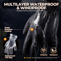 Rivmount Winter Waterproof Ski Snow Warm Gloves for Women Men, Windproof Cold Weather Thermal with Touchscreen Fingers, for Running Driving