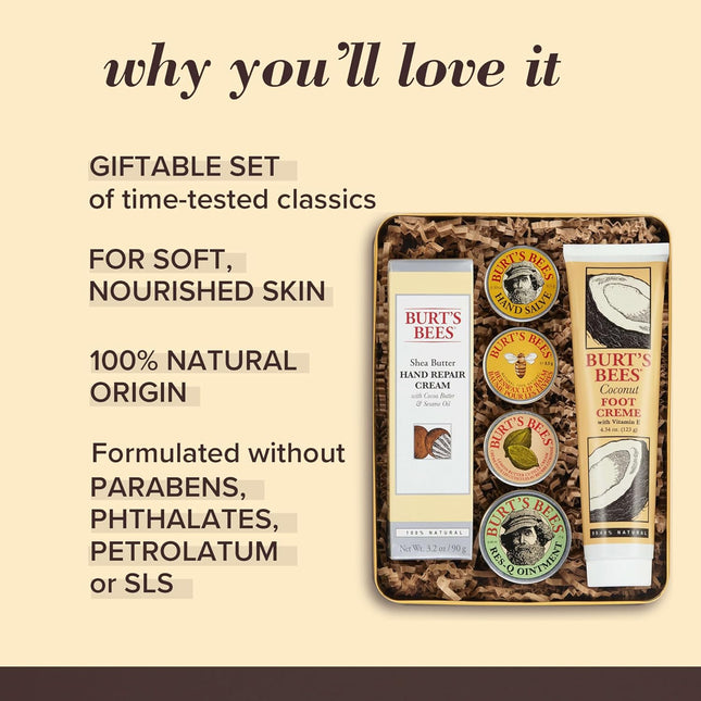 Burt'S Bees Gifts Ideas - Classics Set, 6 Products in Giftable Tin Ã¢ÂÂ Cuticl