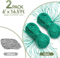 Garden Netting for Climbing Plants,Ponwec 2-Pack 6'X16.5'Ft Garden Trellis Netting 4X4 Weatherproof Plant Netting for Cucumbers,Beans