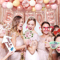 116 Pcs Bachelorette Party Decorations, Bride To Be Decorations include Bride To Be Sash Veil Crown Tattoo Stickers Photo Props Fringe Curtain for