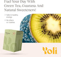 Yoli® Passion Energy Drink Powder Mix - Natural Energy Drink Mix for Endurance and Stamina, 30 Packets - Strawberry Kiwi Flavor