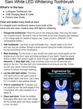 Sani White 360 Brite U Shaped Toothbrush High-Frequency Sonic Cleaner | Ortho Sparkle Sonic Glow Brush, Teeth Whitening Light, Electric Automatic
