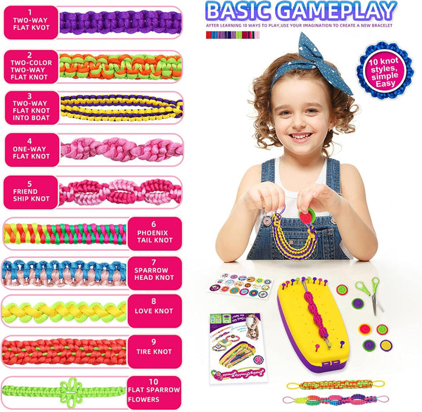 Friendship Bracelet Making Kit Toys, Ages 7 8 9 10 11 12 Year Old Girls Gifts Ideas, Birthday Present for Teen Girl, Arts and Crafts String Maker