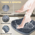 Extra Thicker & Larger Foot Scrubber Mat for Shower, Silicone Back Body Exfoliator Massager Cleaner Washer with Non Slip Suction Cup, Exfoliating