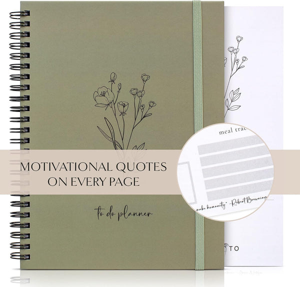 Beautiful To Do List Notebook - Aesthetic Daily Planner to Easily Organize Your Tasks And Boost Productivity - Stylish Undated ADHD Planner Gift