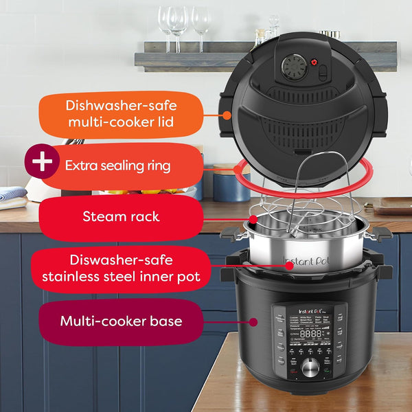 Instant Pot Pro 10-in-1 Pressure Cooker, Slow Cooker, Rice/Grain Cooker, Steamer, Sauté, Sous Vide, Yogurt Maker, Sterilizer, and Warmer, Includes