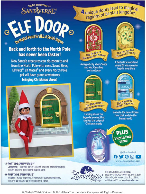 The Elf on the Shelf Magical Elf Door Kit | Includes four interchangeable North Pole door designs for magical Scout Elf arrivals and scenes. Scout