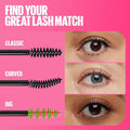Maybelline Great Lash Curved Brush Washable Mascara, Volumizing, Lengthening and Curling Mascara, Blackest Black, 1 Count