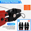 Fishing Crimping Tool Kit, High Carbon Steel Fishing Crimping Pliers Wire Rope Leader Crimping Tool with 500pcs Fishing Crimp Sleeves Beads Set, 4