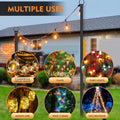 FEED GARDEN String Light Poles for Outside,9.8FT Metal Poles for Outdoor String Lights, Stand Poles for Deck, Garden, Patio, Wedding, Backyard,