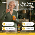 HERBIFY Mullein Drops - Lung Cleanse - Leaf Extract - Powerful Mullein for Immune Support,Detox & Respiratory Support - Made in USA - Lung Cleanse