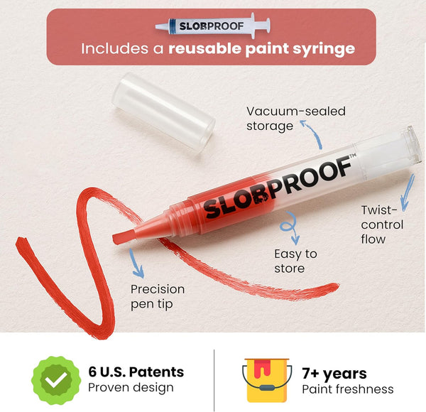 Slobproof Refillable Touch-Up Paint Pen Ã¢ÂÂ Mess-Free Wall Repair Tool, Easy Twist Control, Precise Application, Convenient Storage, DIY Home